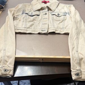 Tinseltown Cream Denim Jacket